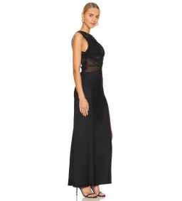 Bec & Bridge Naomi Split Maxi Dress Black Size AU 6 for rent on The Volte - image 3