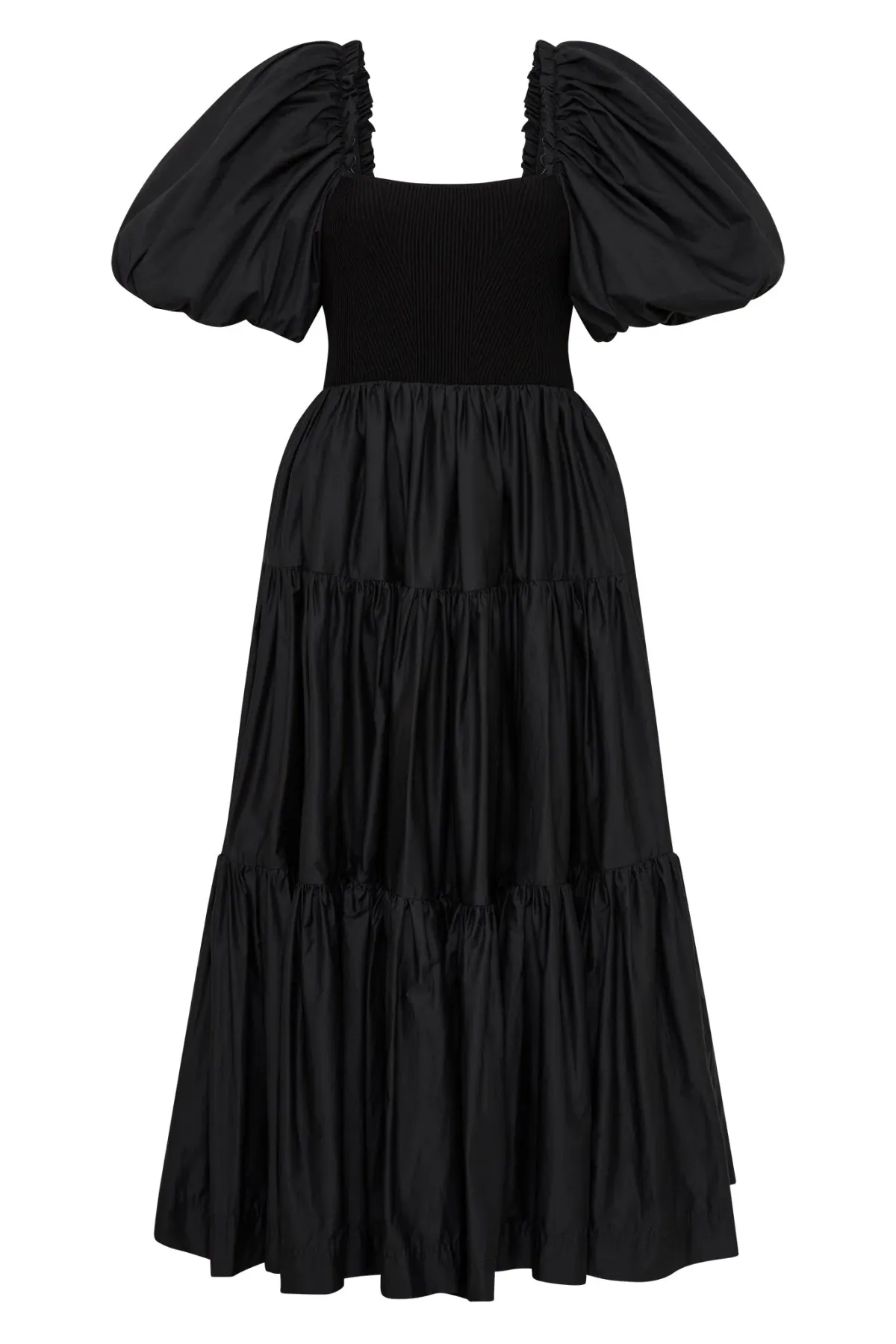 Aje Casa Puff Sleeve Midi Dress Black Size 14 - Image 3