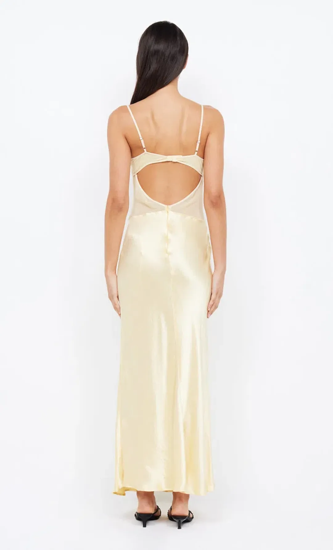 Bec and Bridge Margo V Maxi Dress Yellow Size 6 for rent on The Volte - main image