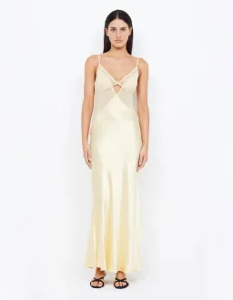 Bec and Bridge Margo V Maxi Dress Yellow Size 6 for rent on The Volte - image 1