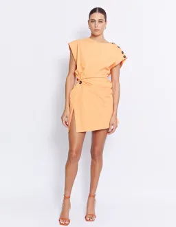 Pfeiffer Grenada Mini Twist Dress Tangerine Size 10 for rent on The Volte - image 1