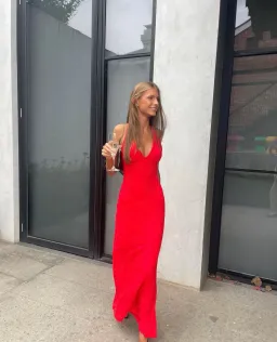 Effie Kats Eiza Gown Red Size S/Au 8 for rent on The Volte - image 3