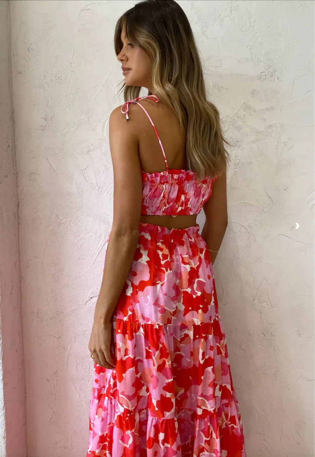 Steele Layla Top & Flora Skirt in Camellia Size 10 for rent on The Volte - main image