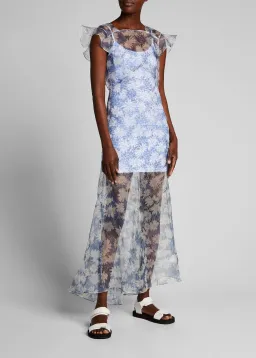 Sir The Label Anais Dress Blue Floral Size AU 10 for rent on The Volte - image 1