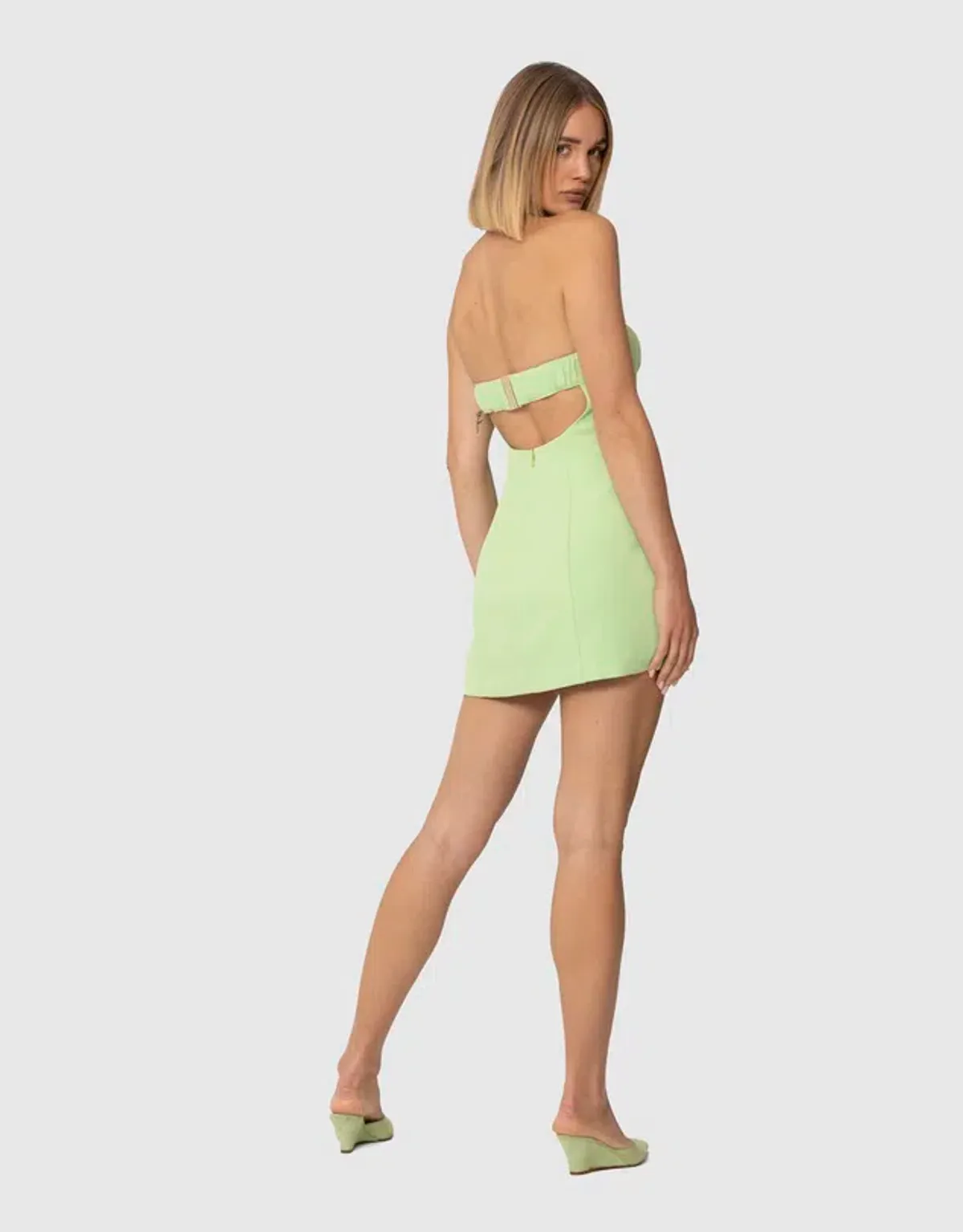 The Wolf Gang Ravello Mini Dress Mint Green Size XS / AU 6 - Image 4