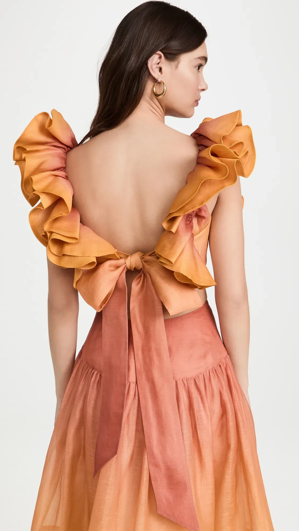 Zimmermann Postcard Ruffle Bodice And Maxi Skirt Set Ombre Sunshine Size 1 /Au 10 - Image 3