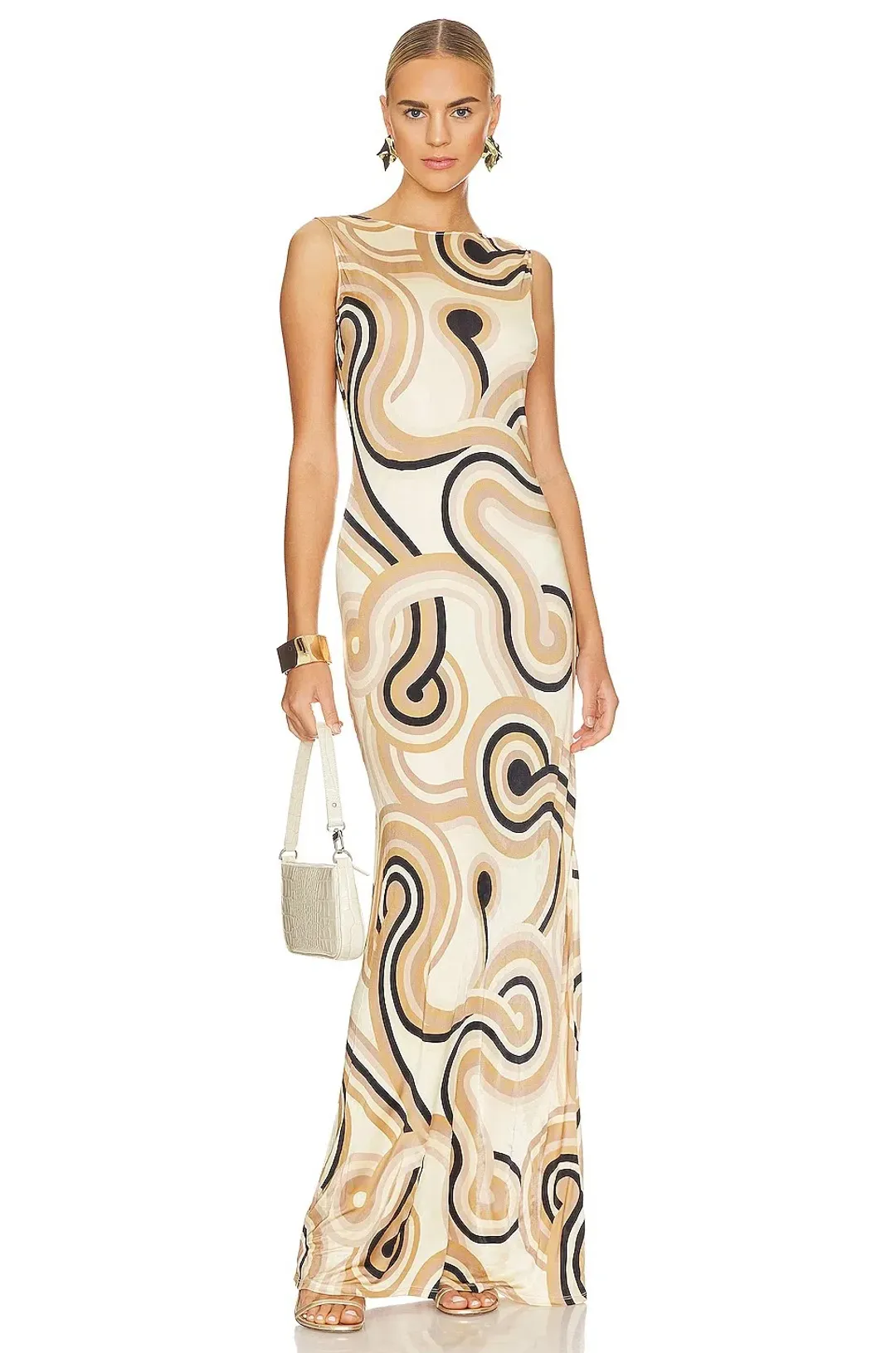 Ronny Kobo Tobi Dress in Tonal Swirl Size XS / AU 8 for rent on The Volte - main image