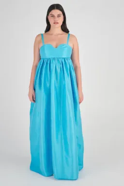 Oroton Bodice Detail Gown Lake Blue Size 12 for rent on The Volte - image 5