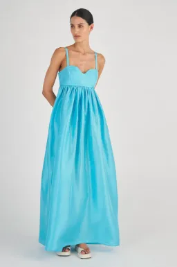 Oroton Bodice Detail Gown Lake Blue Size 12 for rent on The Volte - image 1