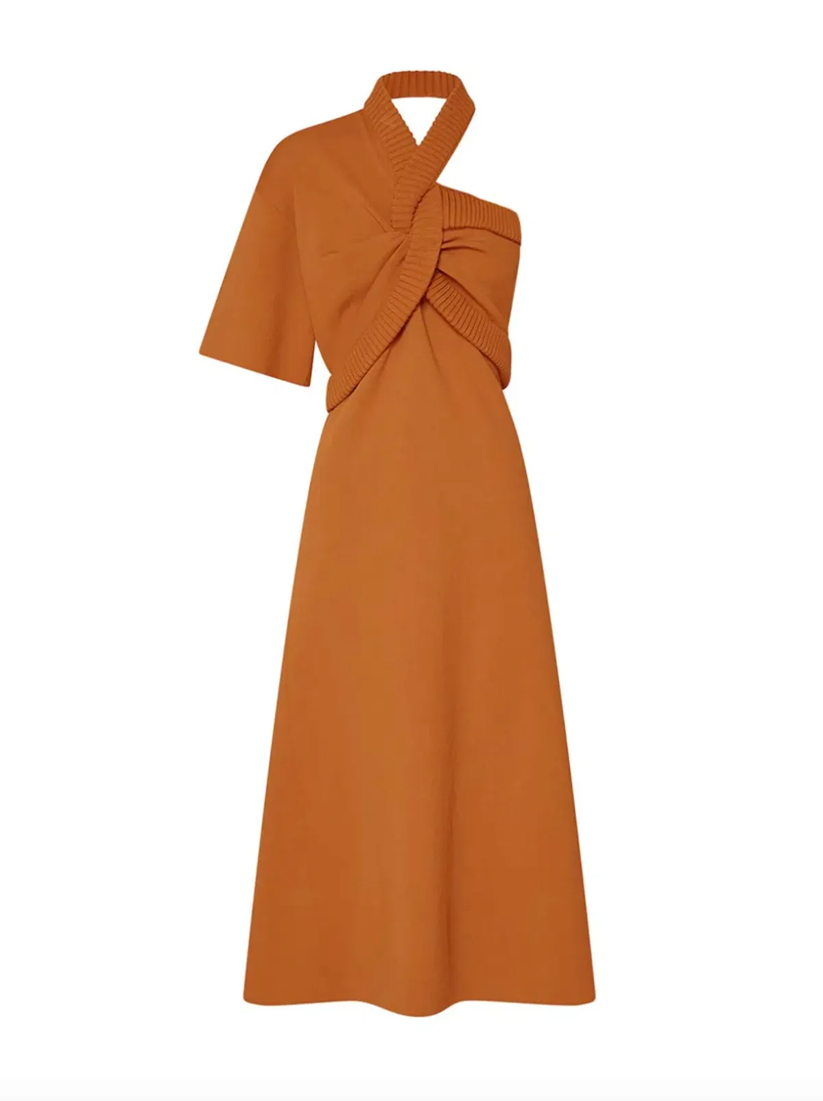 Oroton Asymmetric Dress in Toffee Size M / AU 10 - Image 5