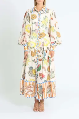 Alemais Theo Shirt Dress Multi Print Size 8 for rent on The Volte - image 2