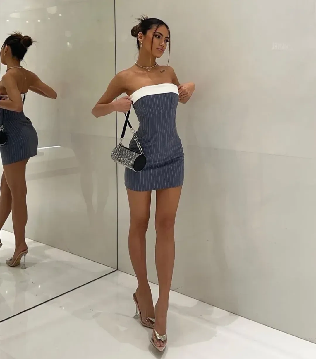 With Jéan Chloe Corset Dress Pin Me Print Size S / AU 8 for rent on The Volte - main image