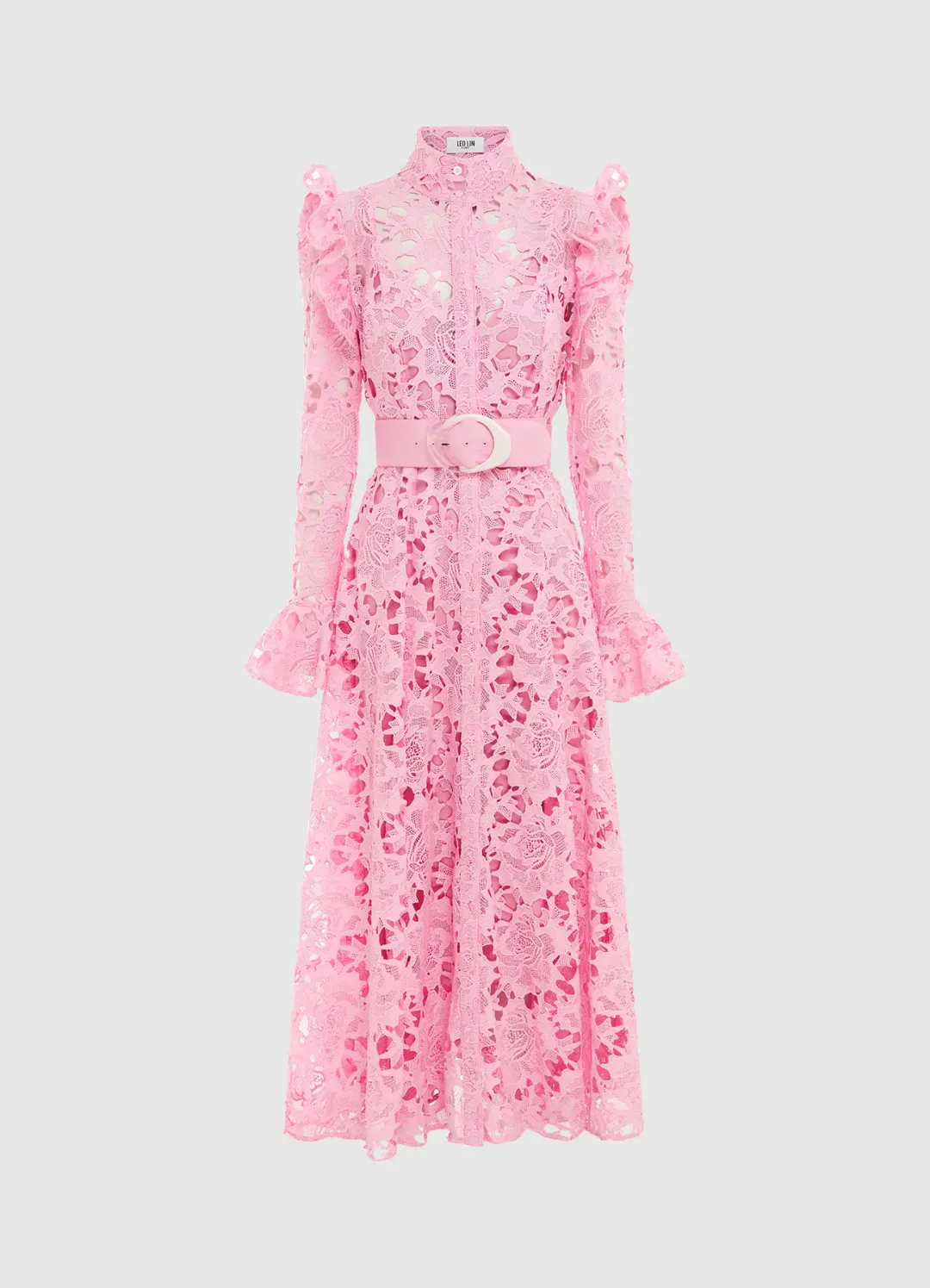 Leo Lin Aliyah Midi Dress Candy Pink Size 12 for rent on The Volte - main image