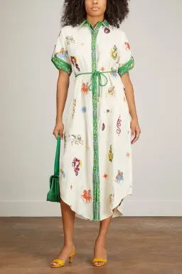 Alemais Seeker Embroidered Shirt Dress Print Size 10 for rent on The Volte - image 3