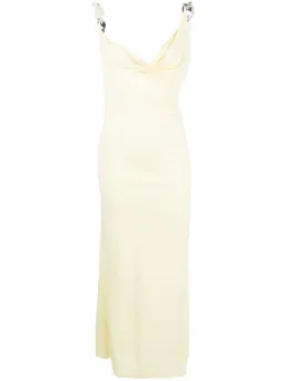 Christopher Esber Chain Link Cowl Neck Dress Yellow Size 10 for rent on The Volte - image 4