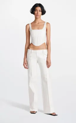 Dion Lee Jersey Corset Top in Ivory Size 8 for rent on The Volte - image 3