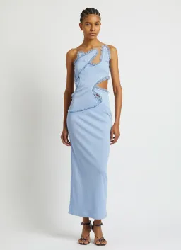 Christopher Esber Carina Interlinked Dress Blue Size 6 for rent on The Volte - image 1