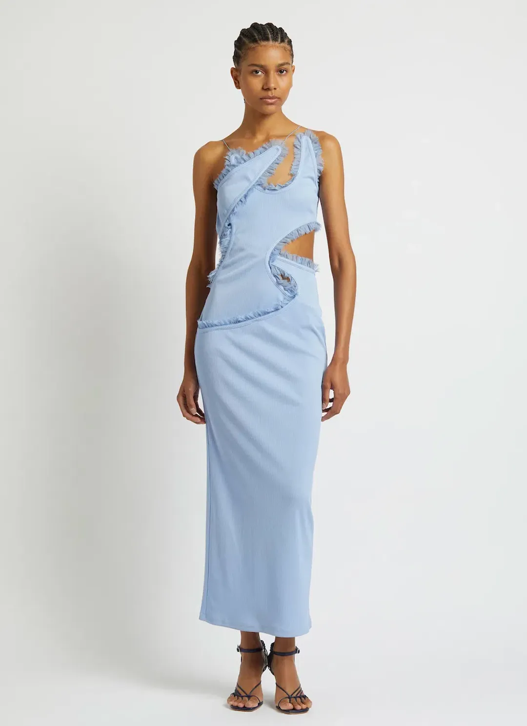 Christopher Esber Carina Interlinked Dress Blue Size 10 for rent on The Volte - main image
