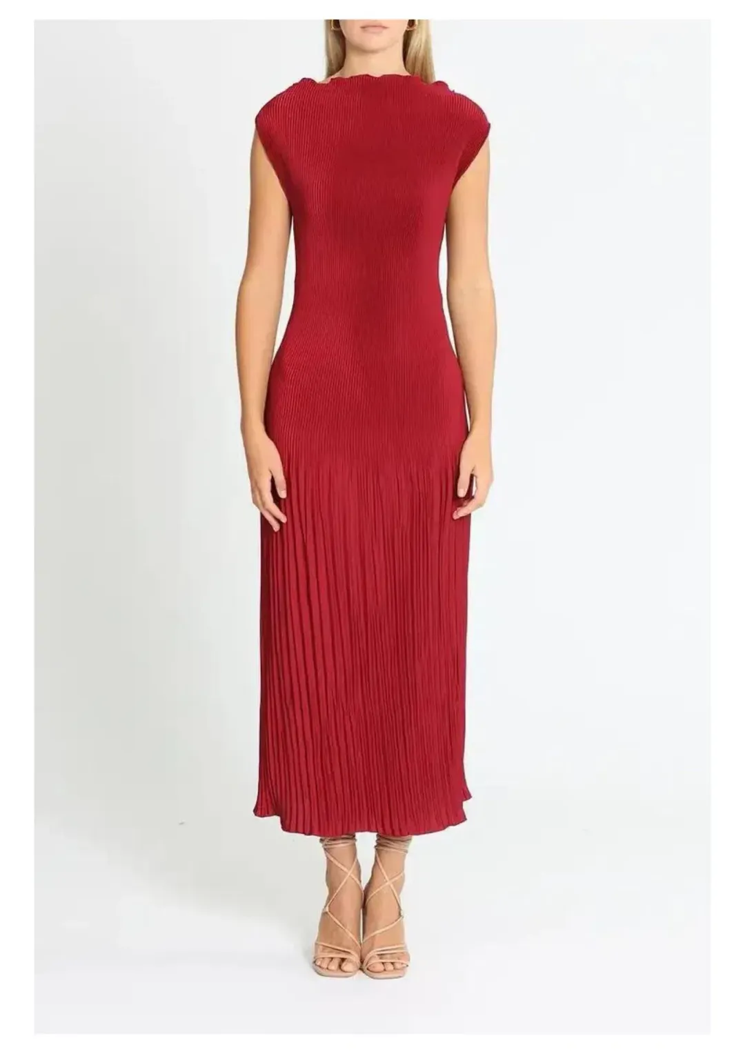 Lidee Soiree Moss Gown in Ruby Size 12 for rent on The Volte - main image