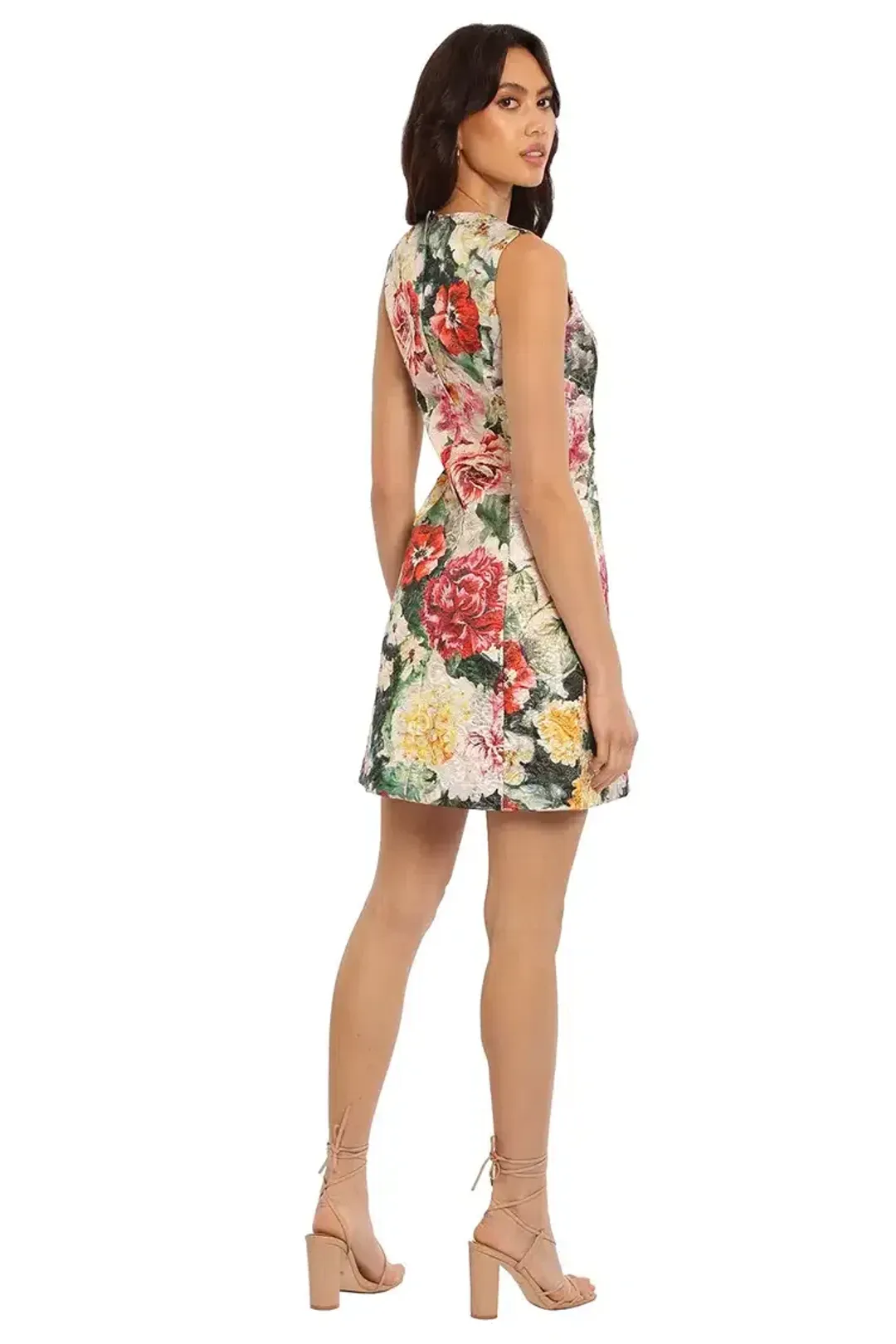 Dolce & Gabbana Papaveri Brocade Mini Dress Floral Size 10 for rent on The Volte - main image