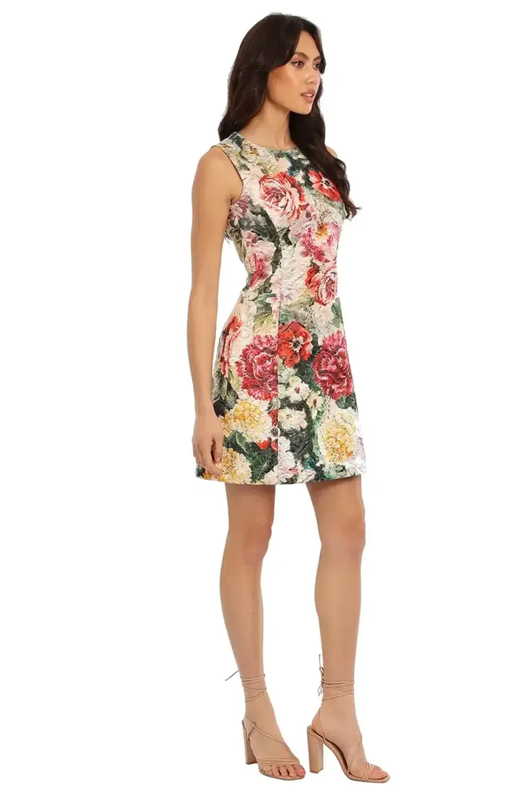 Dolce & Gabbana Papaveri Brocade Mini Dress Floral Size 10 for rent on The Volte - main image