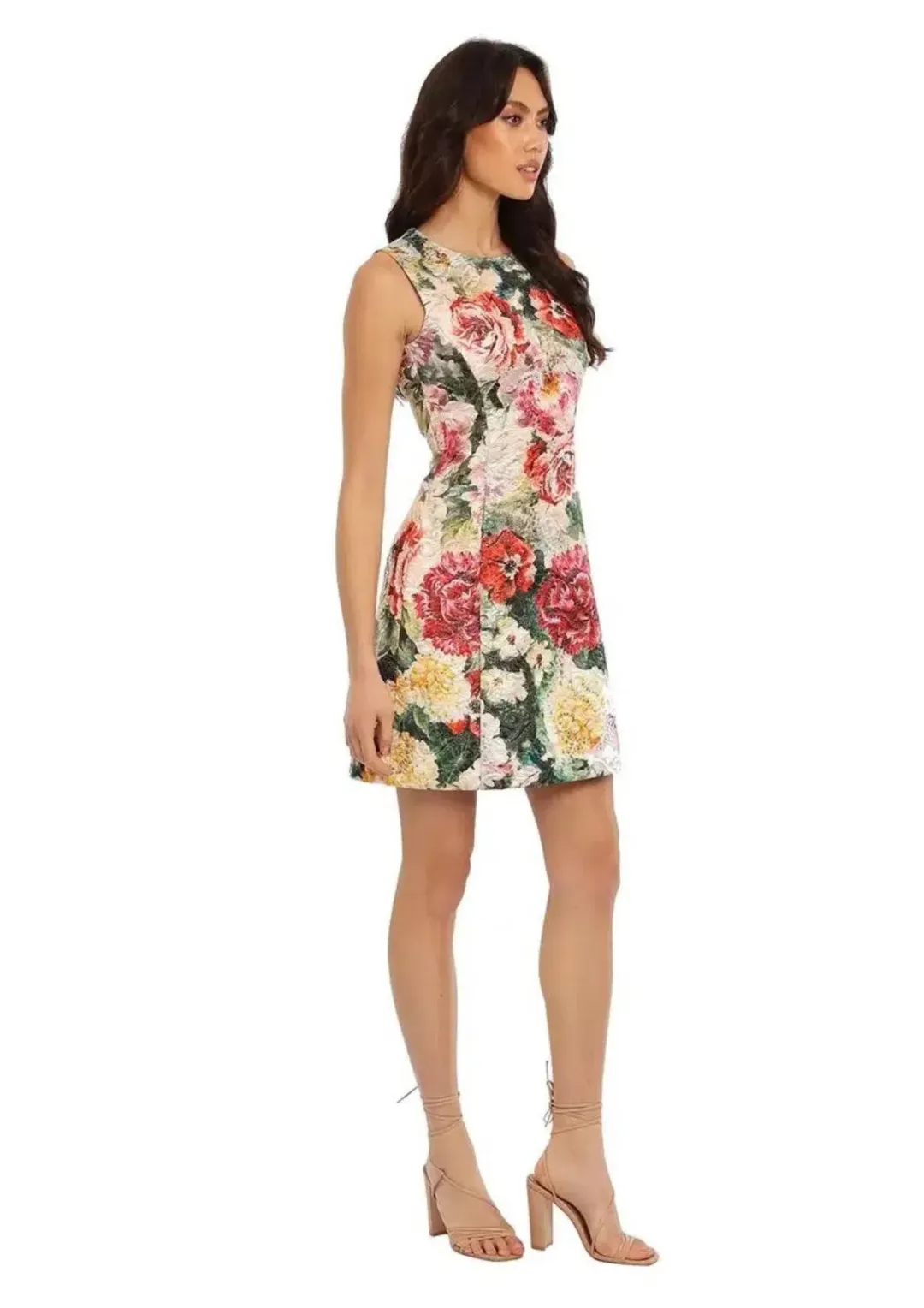 Dolce & Gabbana Papaveri Brocade Mini Dress Floral Size 10 for rent on The Volte - main image