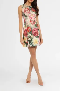Dolce & Gabbana Papaveri Brocade Mini Dress Floral Size 10 for rent on The Volte - image 2