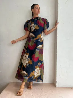 Sir the Label Bonita Puff Sleeve Dress Floral Size 2 / AU 10 for rent on The Volte - image 1