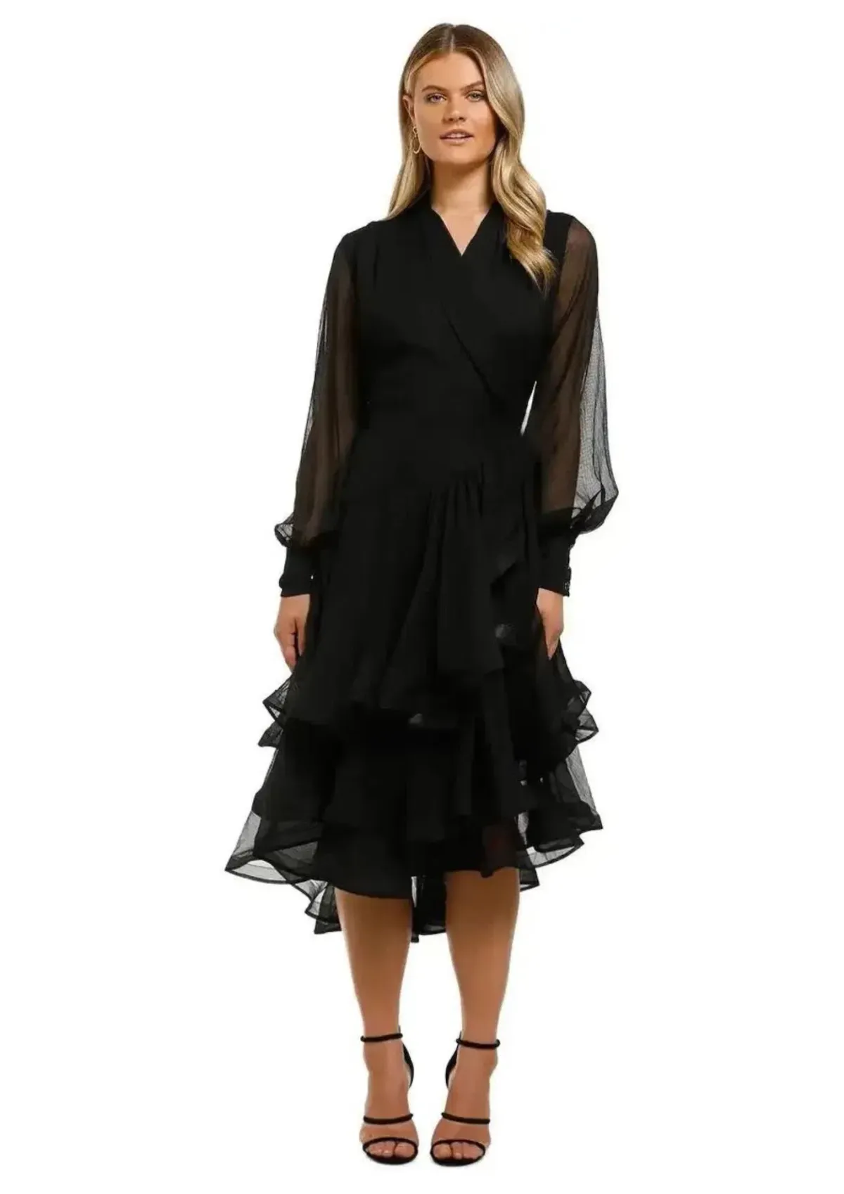 Elliatt Cuba Midi Dress in Black Size 10 - Image 1