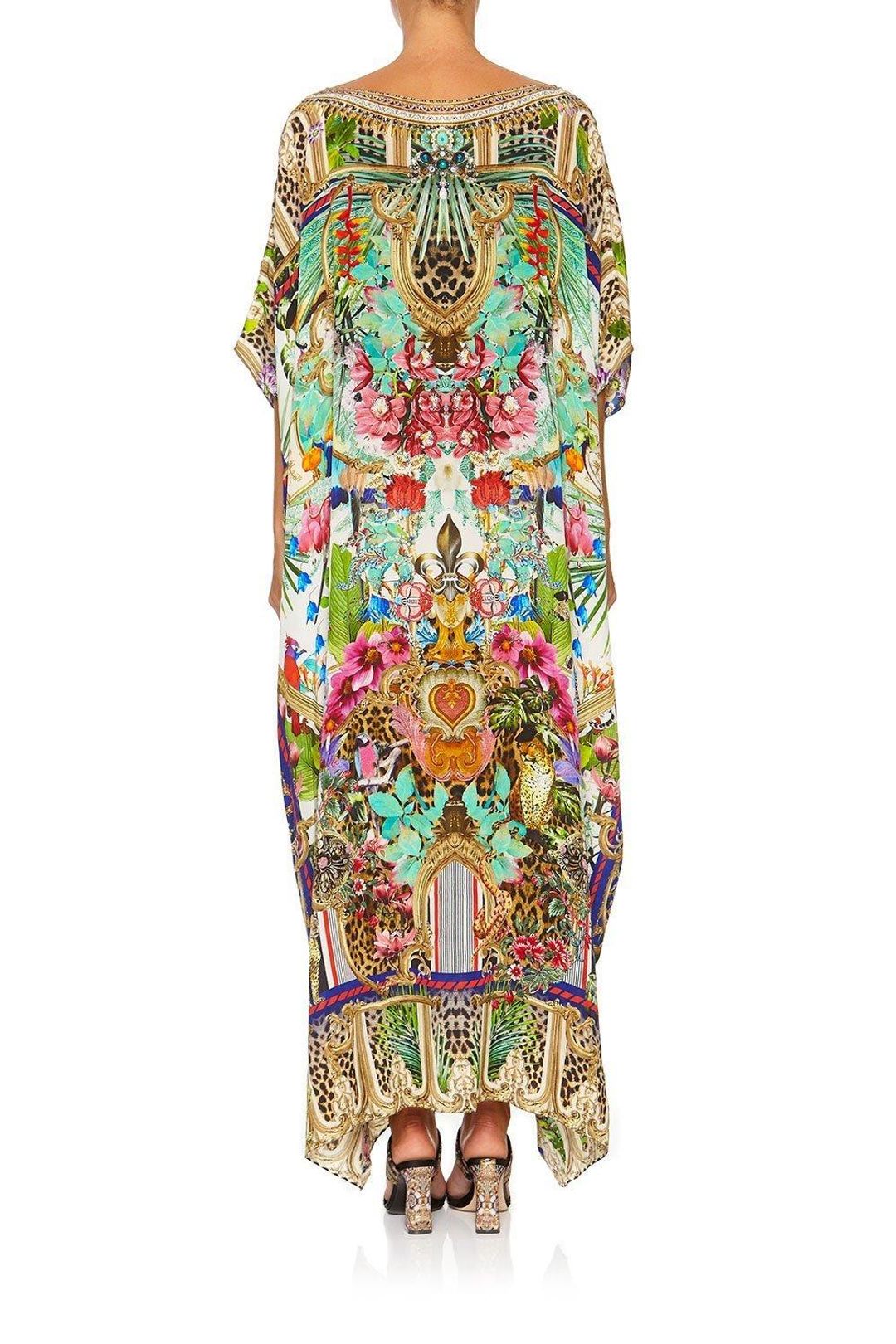 Camilla Champagne Coast Round Neck Kaftan One Size for rent on The Volte - main image