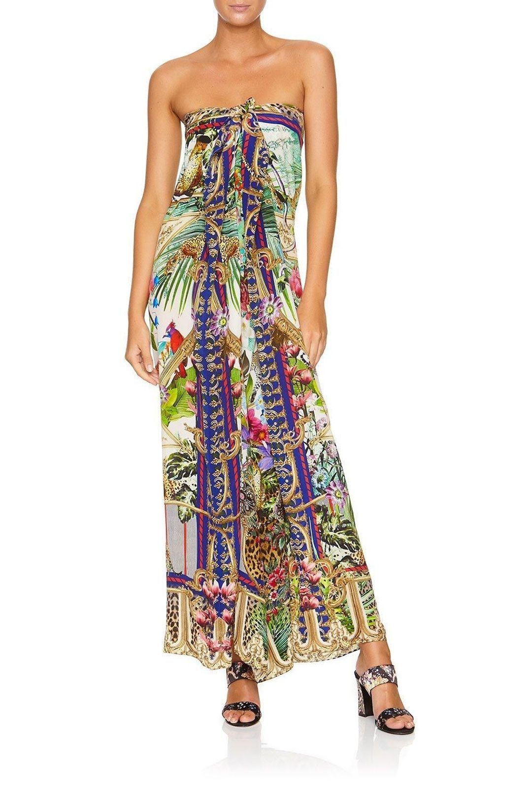 Camilla Champagne Coast Round Neck Kaftan One Size for rent on The Volte - main image