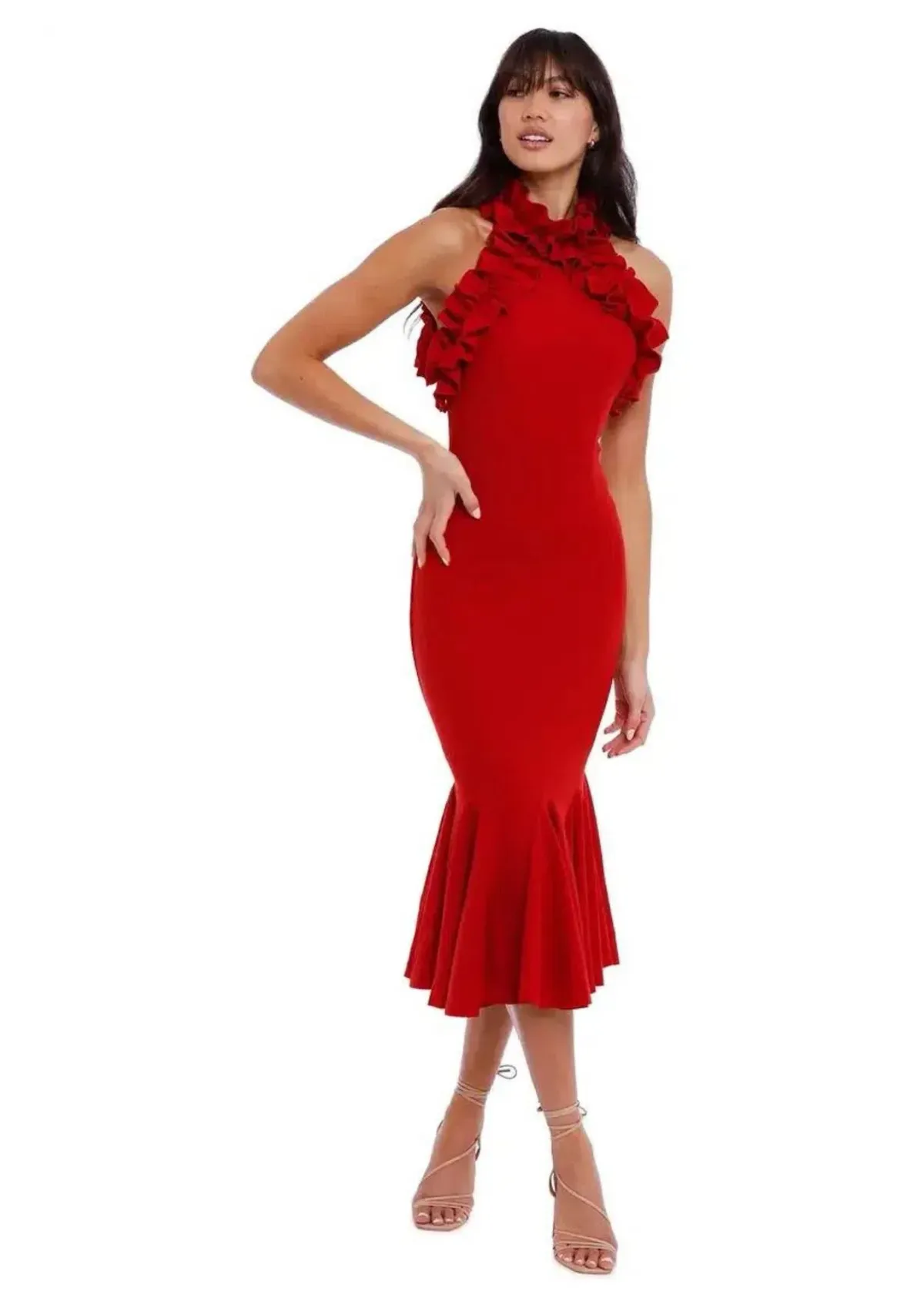 Elliatt Composure Midi Dress in Scarlet Size 8 - Image 1