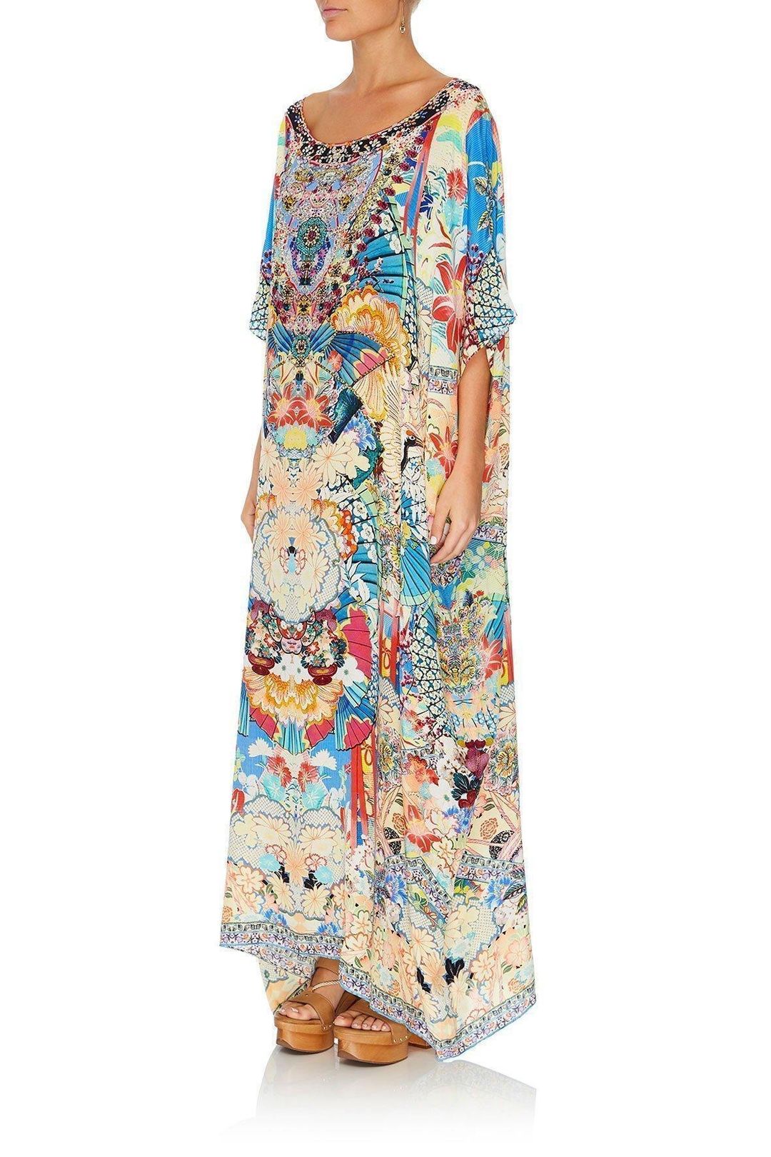 Camilla Miso In Love Round Neck Kaftan One Size for rent on The Volte - main image