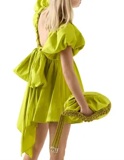 Aje Gretta Bow Back Mini Dress Green Size 6 for rent on The Volte - image 4