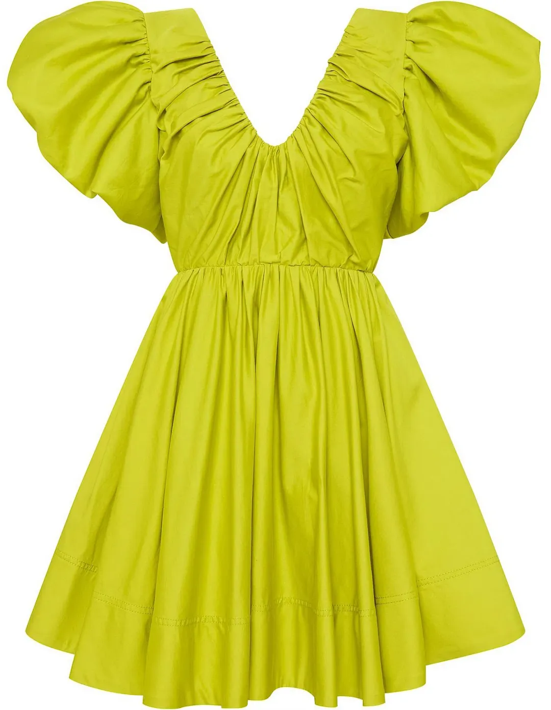 Aje Gretta Bow Back Mini Dress Green Size 6 for rent on The Volte - main image