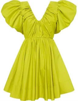 Aje Gretta Bow Back Mini Dress Green Size 6 for rent on The Volte - image 5