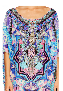 Camilla Threads of Cosmos Round Neck Kaftan One Size for rent on The Volte - image 5