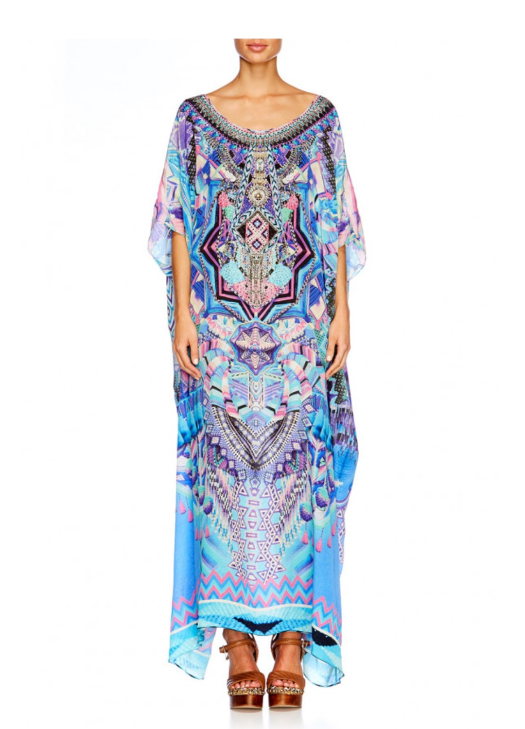 Camilla Threads of Cosmos Round Neck Kaftan One Size for rent on The Volte - main image