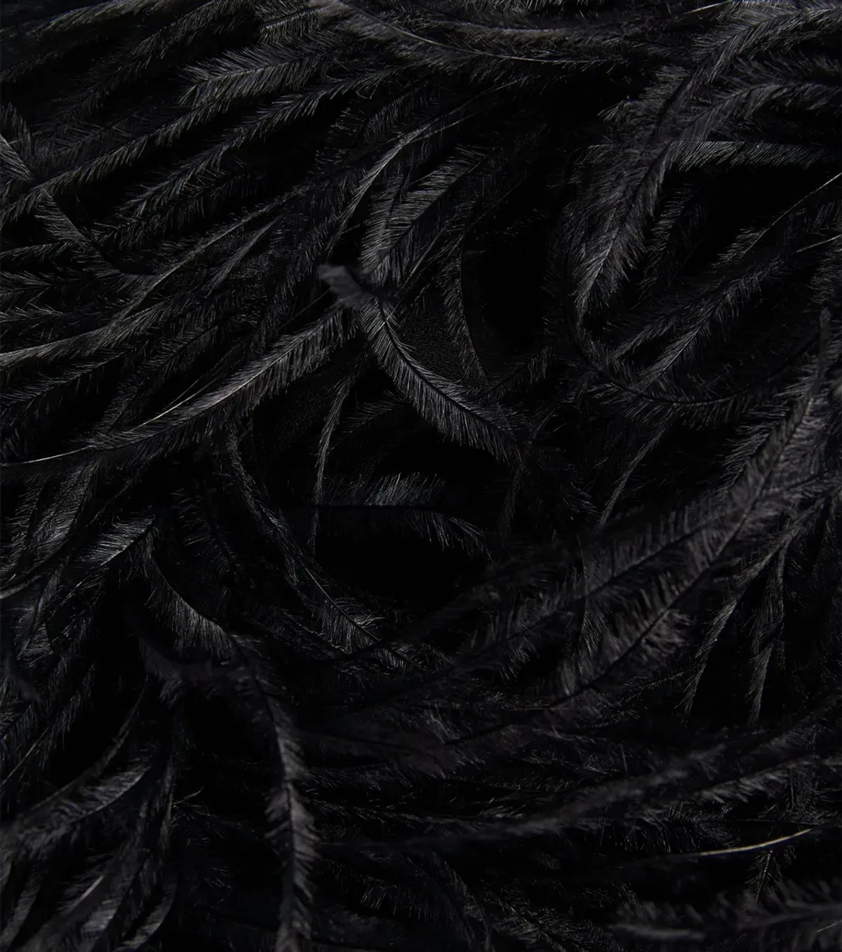 16Arlington Botley Madrid Crepe Mini Dress Black Feather-Trim Size 8 - Image 4