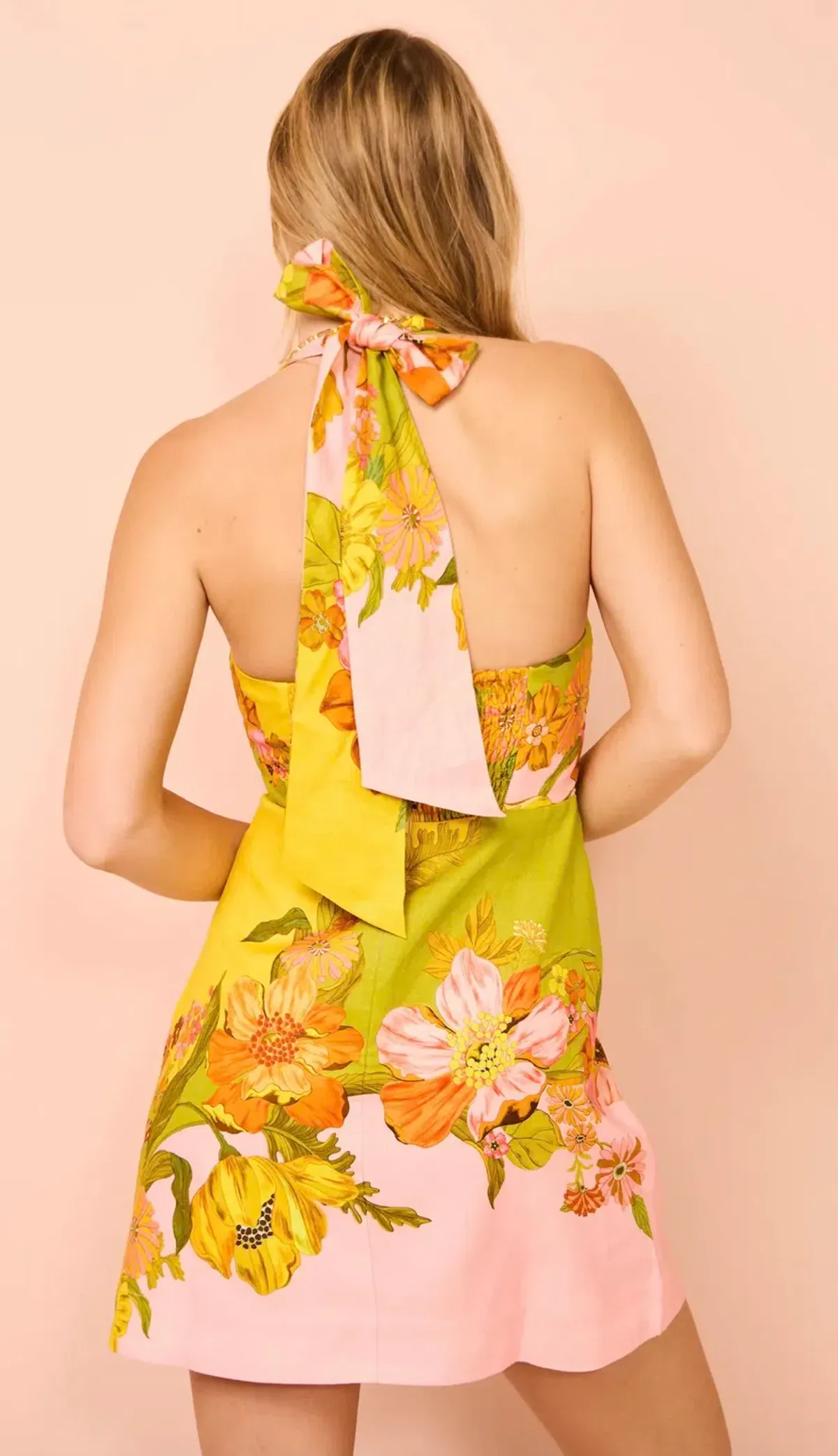 Alemais Silas Halter Mini Dress Floral Size 10 - Image 4