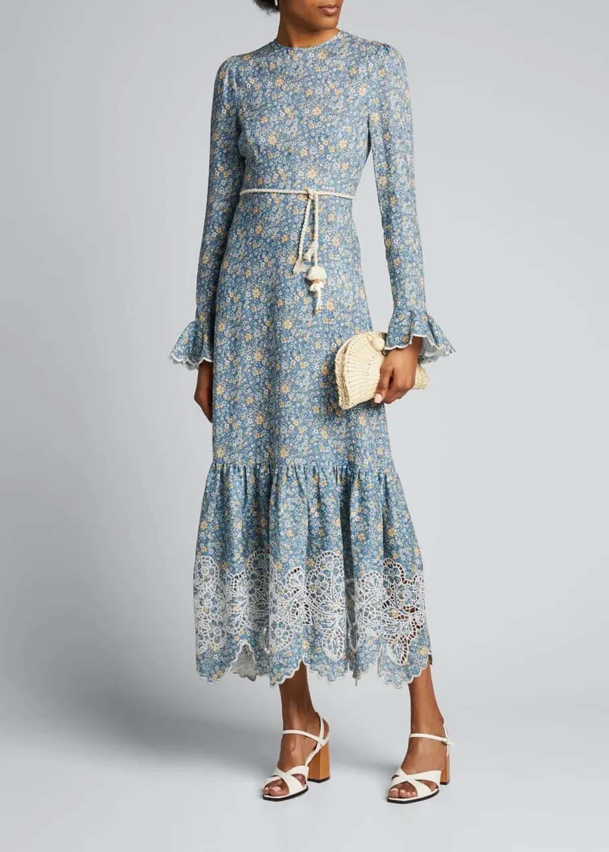 Zimmermann Carnaby Frill Long Dress Floral Size 1 / Au 10 - Image 2