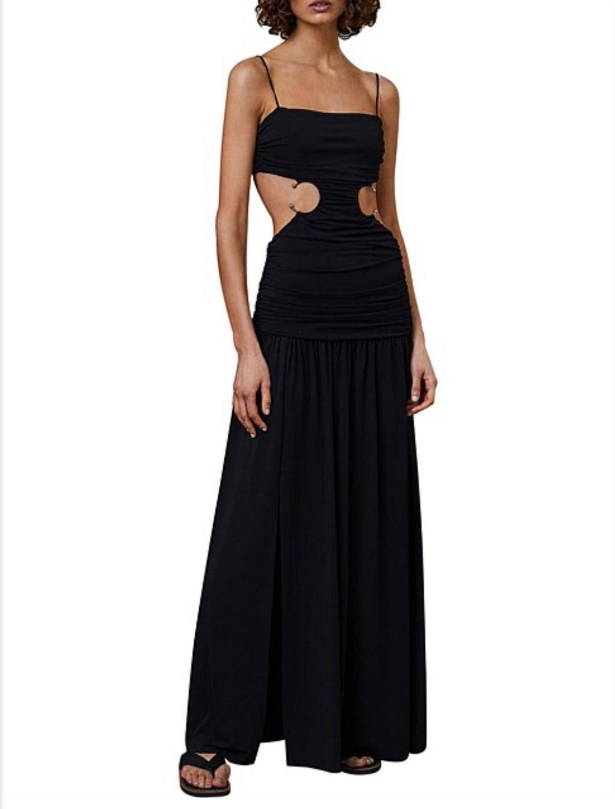 BEC & BRIDGE MINX SLEEVELESS BLACK TIE-BACK MIDI DRESS - Image 1