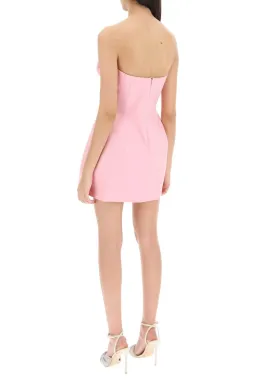 Magda Butrym Pink Mini Dress Rose Appliqué Cutout Wool Pink Size 10 for rent on The Volte - image 3