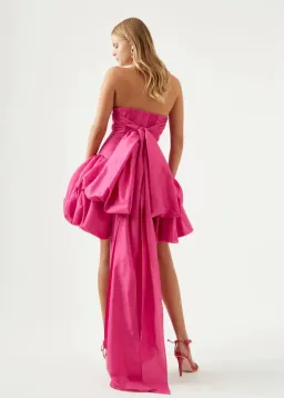 Aje Piacere Bubble Hem Mini Dress Fuschia Size 8 for rent on The Volte - image 3