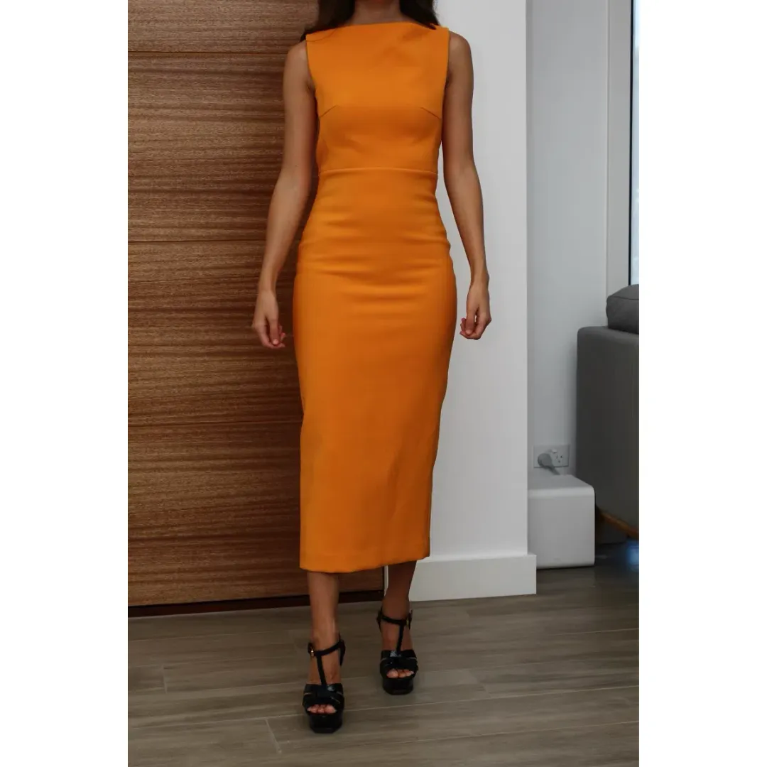 Toni Maticevski Provocative Dress Orange Size 6 for rent on The Volte - main image