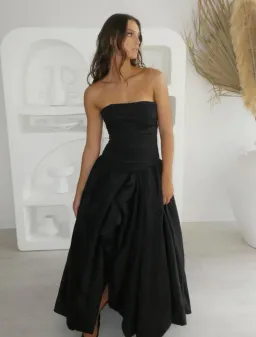 AJE Violette Bubble Hem Maxi Dress Black Size 12 for rent on The Volte - image 4