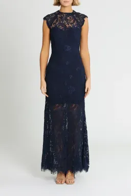 Elle Zeitoune Demi Gown in Navy Size 16 for rent on The Volte - image 2
