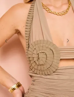 Bec & Bridge Wave Crush Halter Top Taupe Size 8 for rent on The Volte - image 4