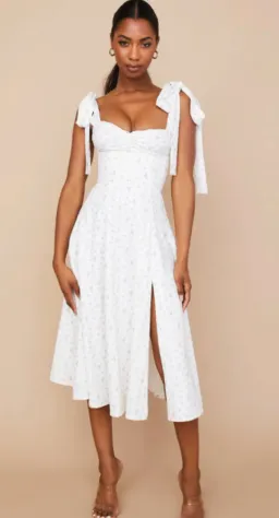 House of CB Alicia Midi Sundress White Floral Size S / AU 8 for rent on The Volte - image 2