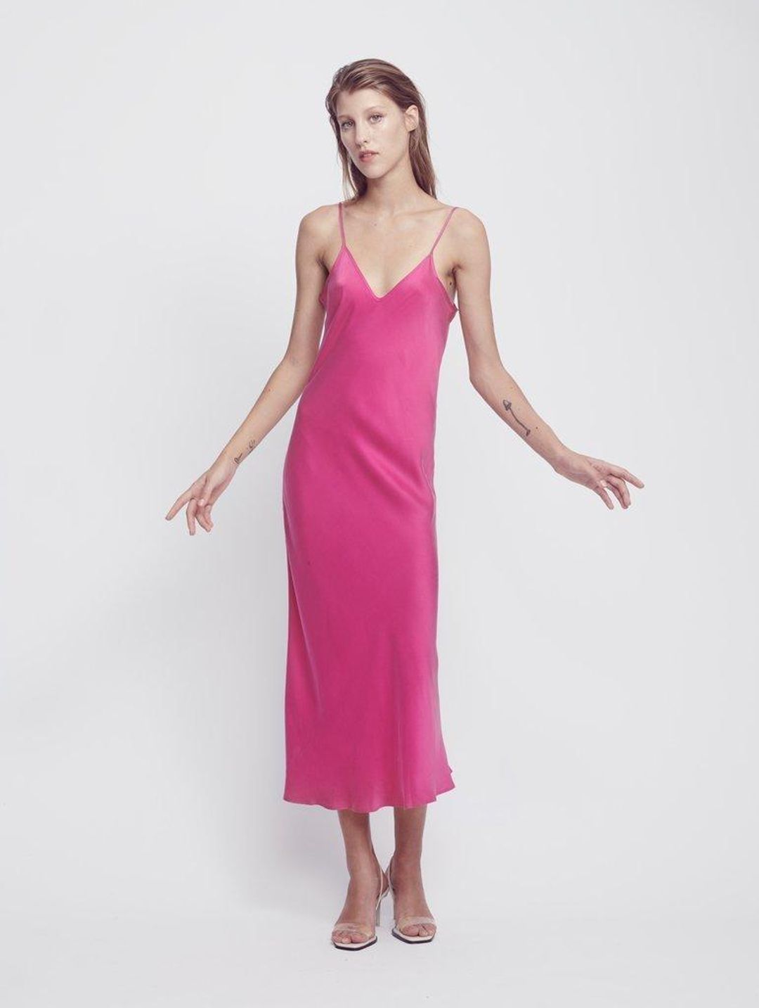 Silk Laundry 90S SILK SLIP DRESS GRANITA for rent on The Volte - main image
